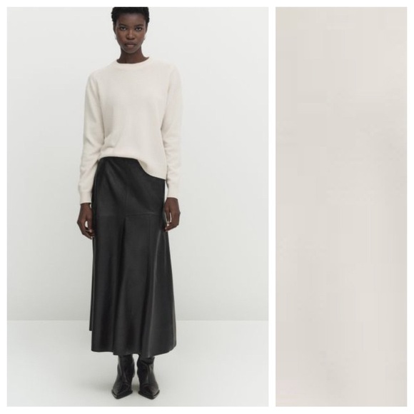 NWT. Massimo Dutti White Wool/Cashmere Sweater. Size XS. - Picture 1 of 11